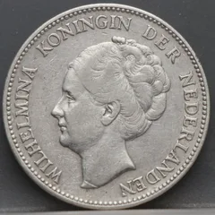 1 Gulden 1923 — Wilhelmina achterzijde, Zilver