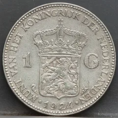 1 Gulden 1924 Wilhelmina - netjes voorzijde