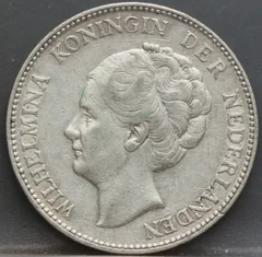 1 Gulden 1924 Wilhelmina - netjes achterzijde