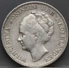 1 Gulden 1931 — Wilhelmina achterzijde, Zilver