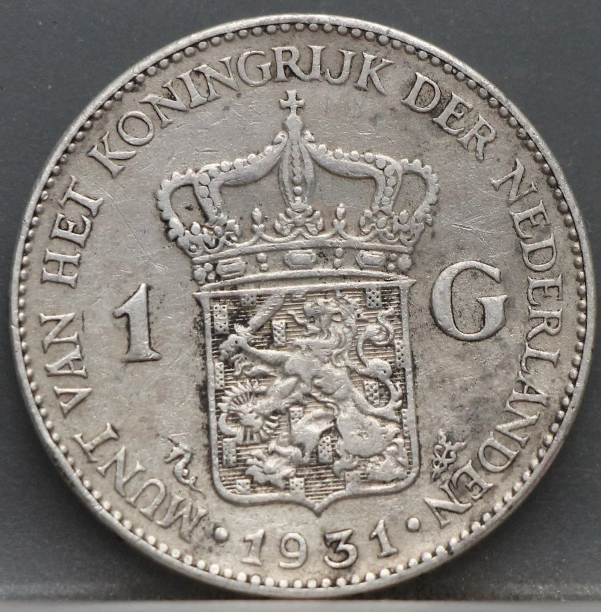 1 Gulden 1931 — Wilhelmina Zilver voorzijde