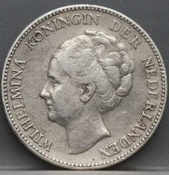 1 Gulden 1931 — Wilhelmina Zilver achterzijde