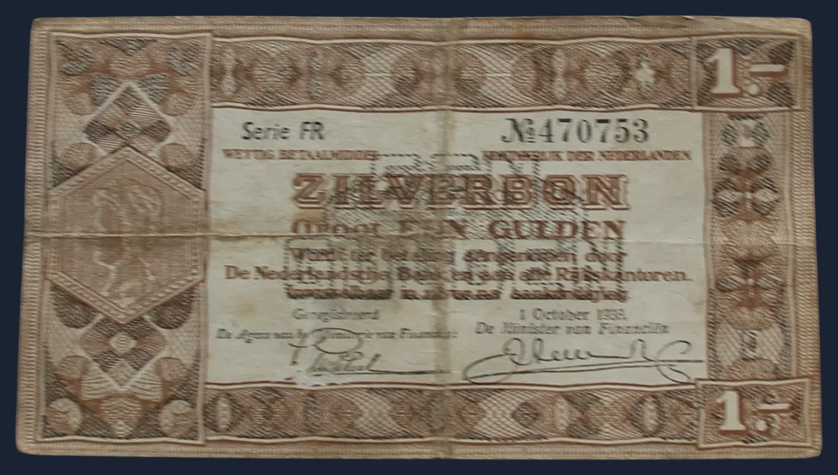 1 Gulden 1938 Zilverbon - NVMH 04-1B