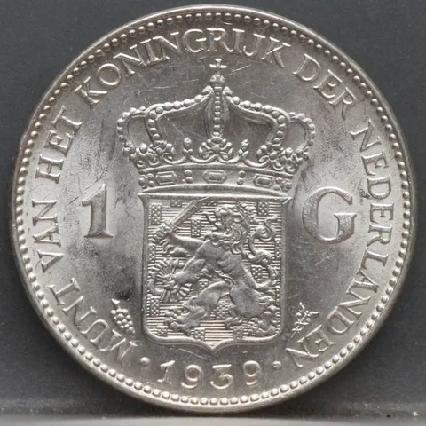 1 Gulden 1939 Wilhelmina - netjes