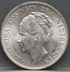 1 Gulden 1939 Wilhelmina - netjes achterzijde
