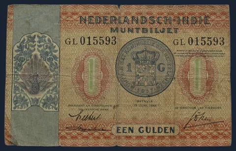 1 Gulden 1940 Nederlands-Indië Muntbiljet