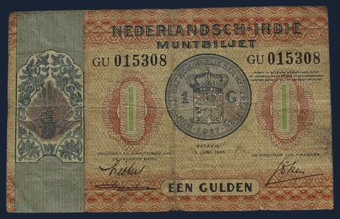 1 Gulden 1940 Nederlands-Indië Muntbiljet