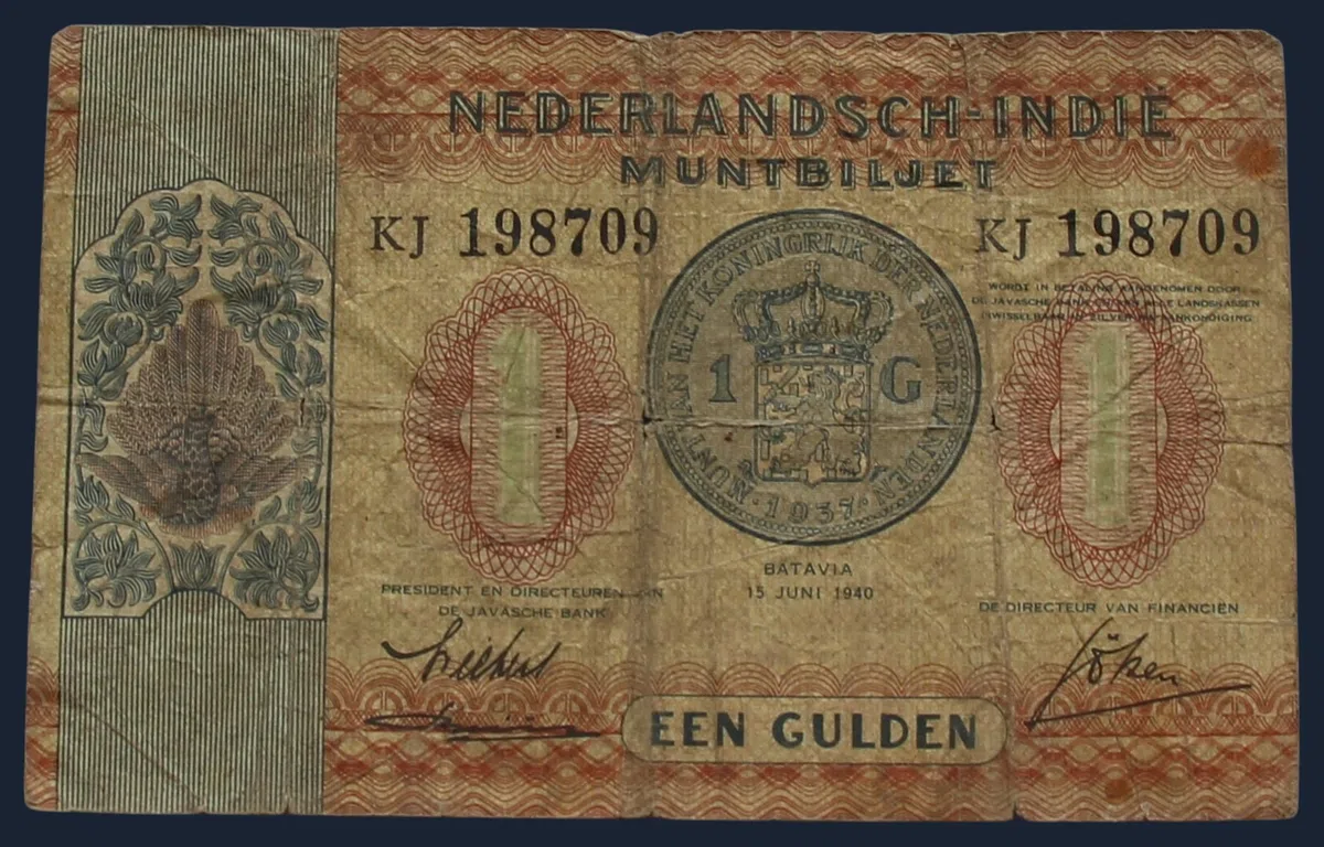 1 Gulden 1940 Nederlands-Indië Muntbiljet