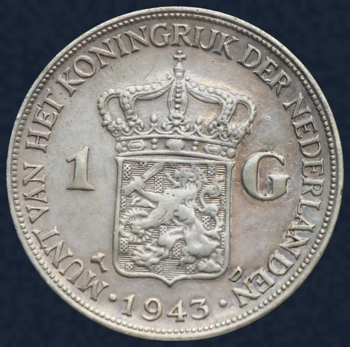 1 Gulden 1943 D Wilhelmina