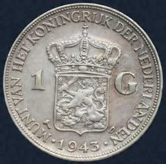 1 Gulden 1943 D Wilhelmina