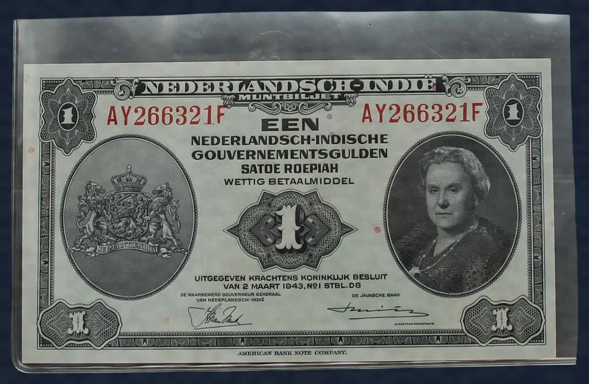 1 Gulden 1943 Nederlands-Indië Muntbiljet