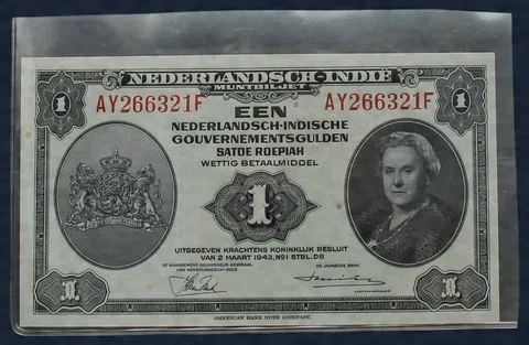 1 Gulden 1943 Nederlands-Indië Muntbiljet