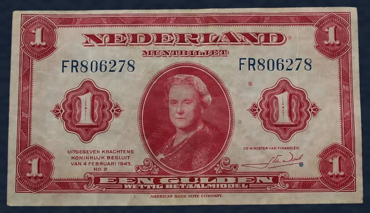 1 Gulden 1943 Wilhelmina - NVMH 05-1