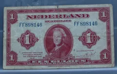 1 Gulden 1943 Wilhelmina — NVMH 05 voorzijde