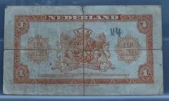 1 Gulden 1943 Wilhelmina — NVMH 05 achterzijde