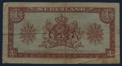 1 Gulden 1945 Muntbiljet Wilhelmina