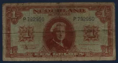 1 Gulden 1945 Muntbiljet Wilhelmina NVMH 06-1A