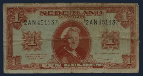 1 Gulden 1945 Muntbiljet Wilhelmina - NVMH 06-1C