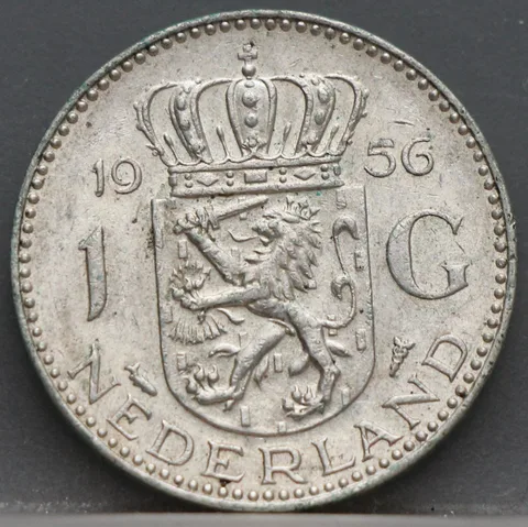 1 Gulden 1956 — Nederland Zilver