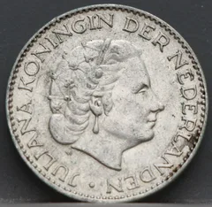 1 Gulden 1956 — Nederland Zilver achterzijde