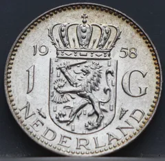 1 Gulden 1958 — Nederland Zilver voorzijde