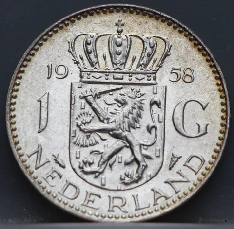 1 Gulden 1958 — Nederland Zilver