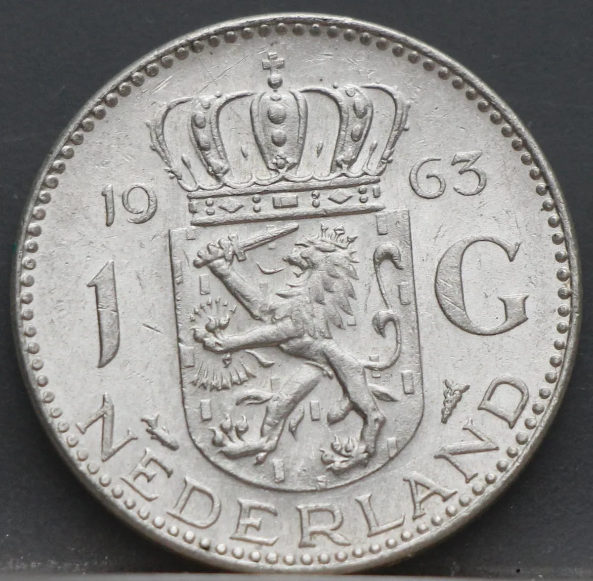1 Gulden 1963 — Nederland Zilver voorzijde