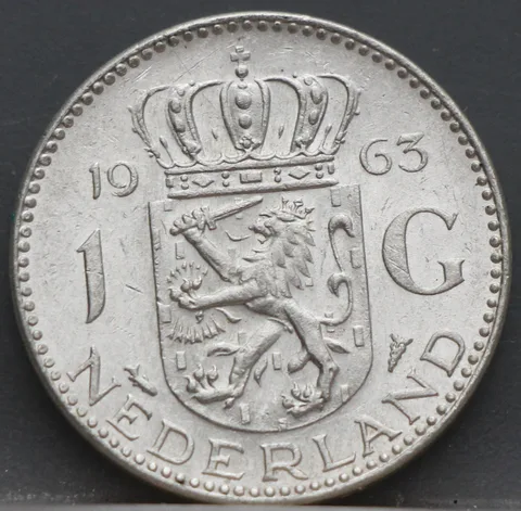 1 Gulden 1963 — Nederland Zilver