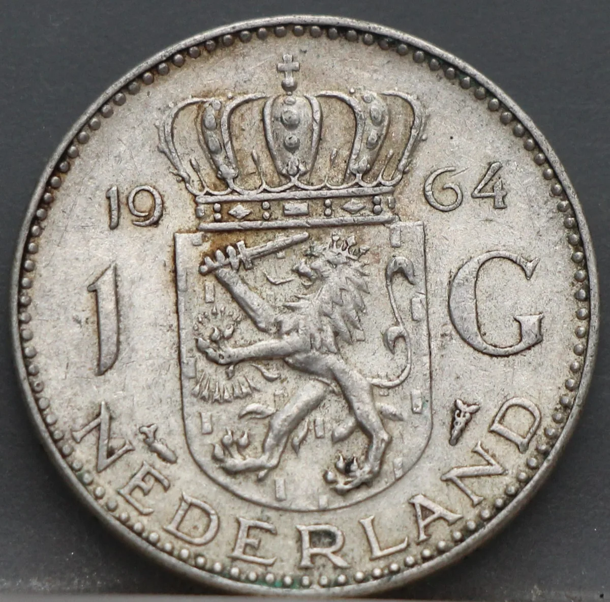 1 Gulden 1964 Nederland Zilver — Juliana voorzijde