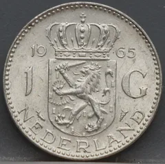 1 Gulden 1965 Juliana — Zilver voorzijde, Nederland