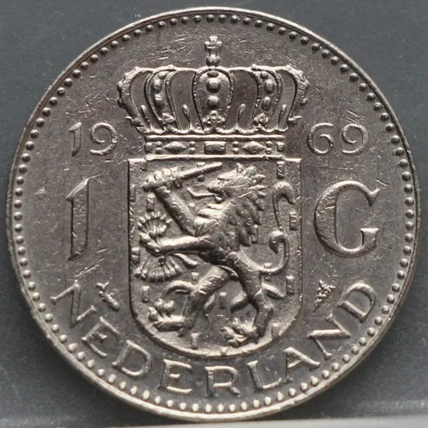 1 Gulden 1969 vis - Juliana - netjes
