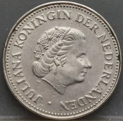 1 Gulden 1971 Nederlandse Antillen — Nikkel achterzijde
