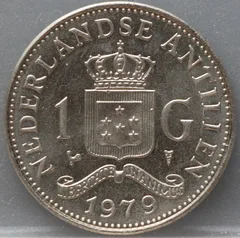 1 Gulden 1979 — Nederlandse Antillen Nikkel voorzijde