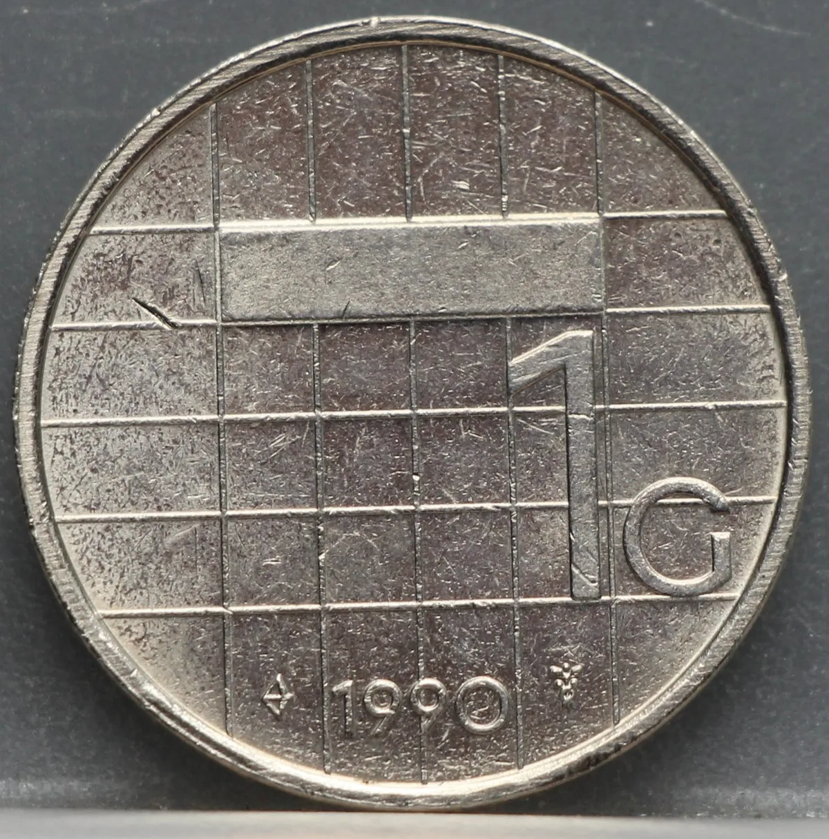 1 Gulden 1990 — Nikkel voorzijde, Nederland