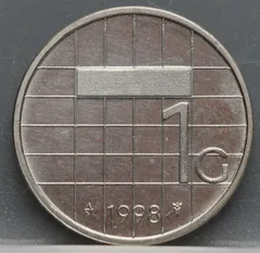 1 Gulden 1998 — Nikkel voorzijde, Nederland
