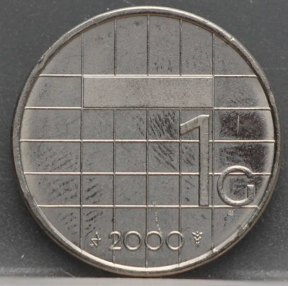 1 Gulden 2000 — Nikkel voorzijde, Nederland
