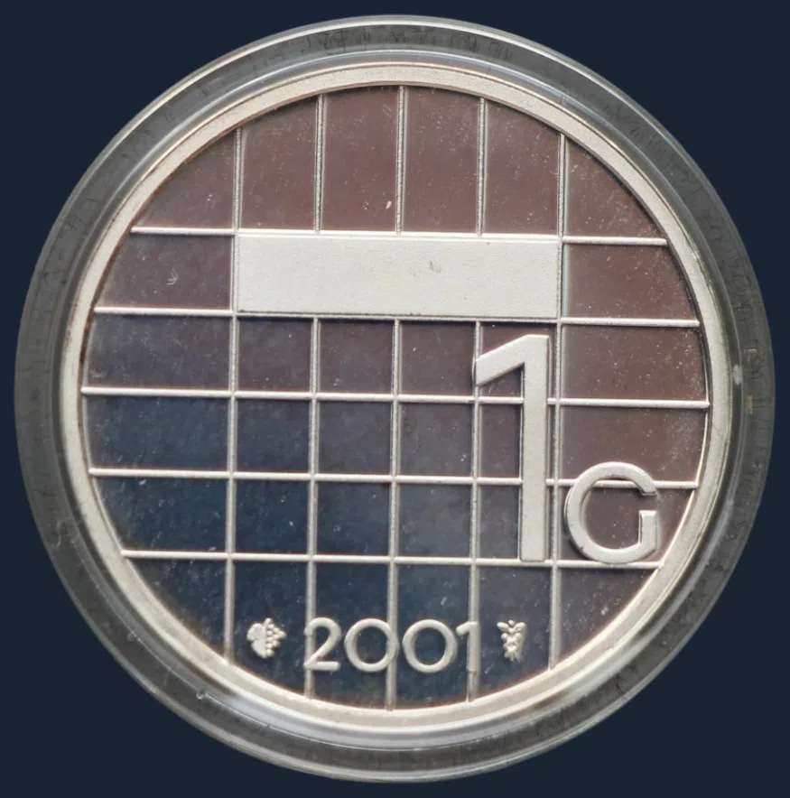 1 Gulden 2001 Zilver Prooflike