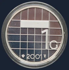 1 Gulden 2001 Zilver Prooflike