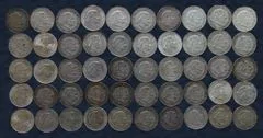 1 Gulden zilver Juliana, partij van 50 stuks