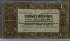 1 Gulden Zilverbon 1920 — 1 Letter voorzijde
