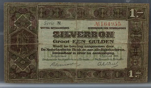 1 Gulden Zilverbon 1920 — 1 Letter