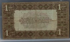 1 Gulden Zilverbon 1920 — 1 Letter achterzijde
