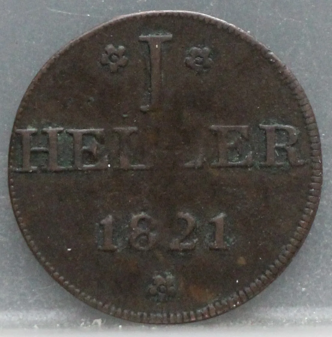 1 Heller 1821 Frankfurt am Main — Koper voorzijde