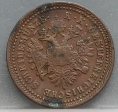 1 Kreuzer 1851 A — Oostenrijk Koper achterzijde