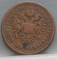 1 Kreuzer 1851 B — Oostenrijk, Koper achterzijde