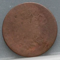 1 Kreuzer 1860 B — Oostenrijk, Koper achterzijde