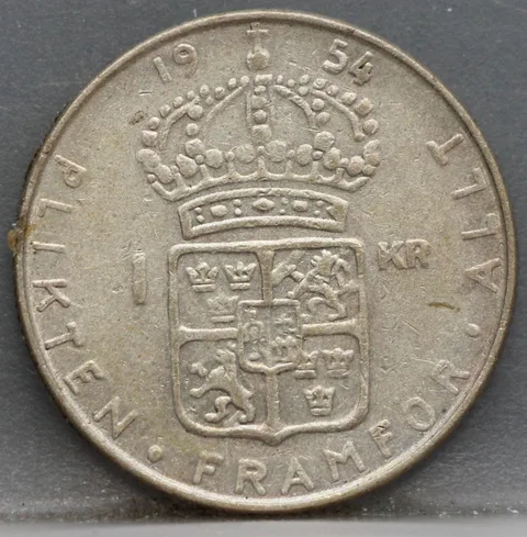 1 Krona 1954 Zweden Zilver
