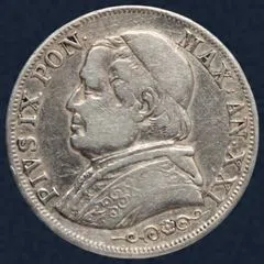 1 lira 1867 Kerkelijke Staat