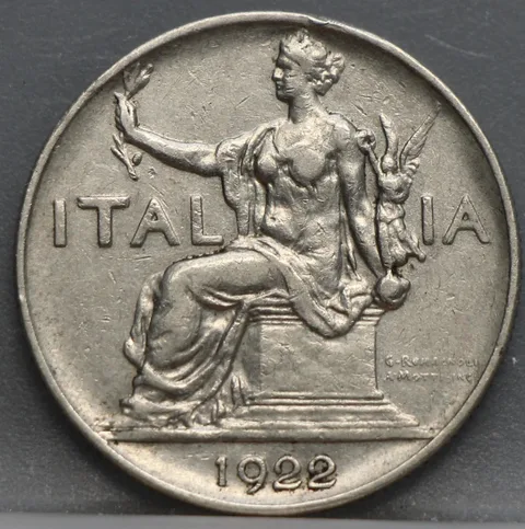 1 Lira 1922 Italië — Nikkel