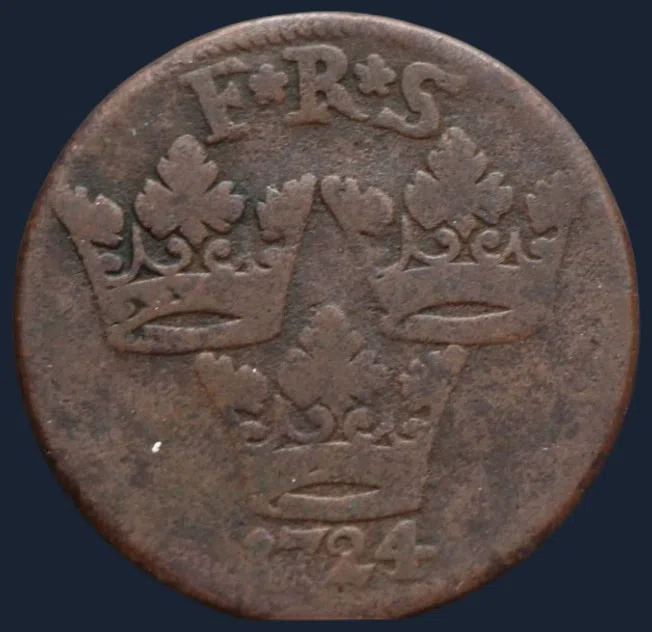 1 öre 1724 Zweden